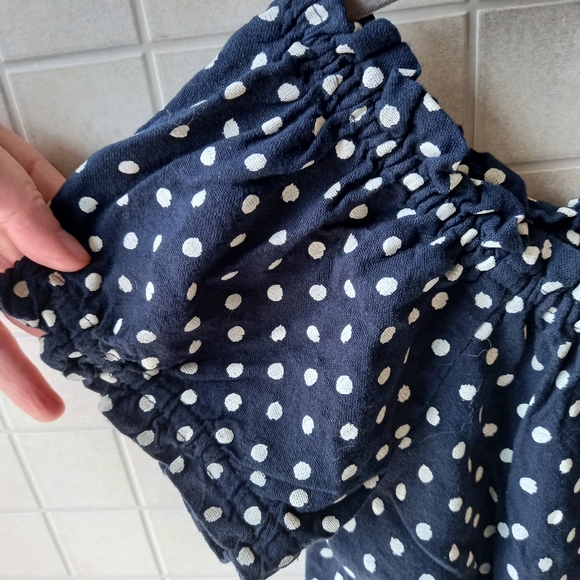 Vero Moda Navy and White polka dot shirt - Picture 4 of 5